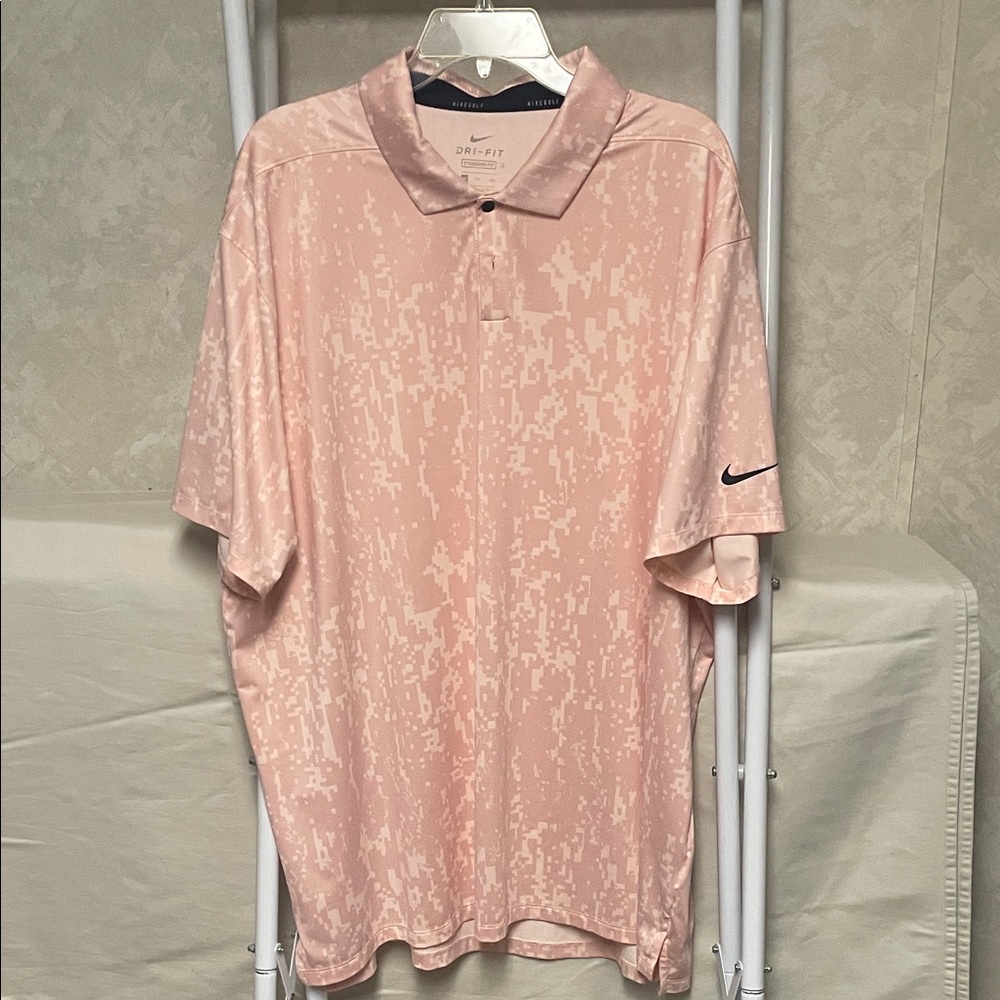 Nike Men's Light Pink Polo Shirt